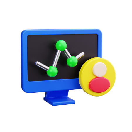 Crescimento de carreira on-line  3D Icon