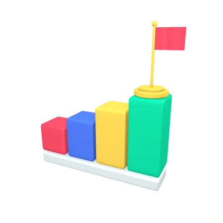 O crescimento do negócio  3D Illustration