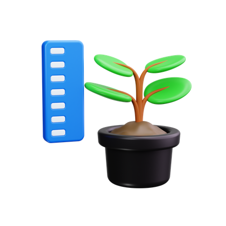 Crescimento da planta  3D Icon