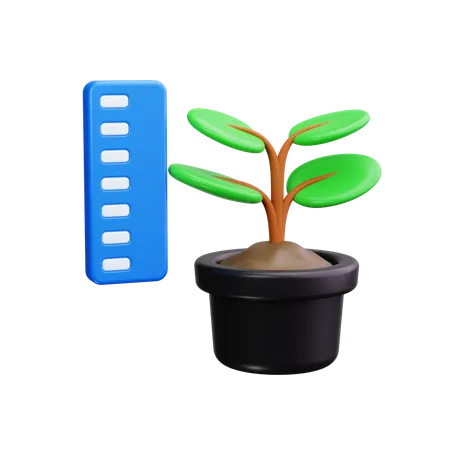 Crescimento da planta  3D Icon