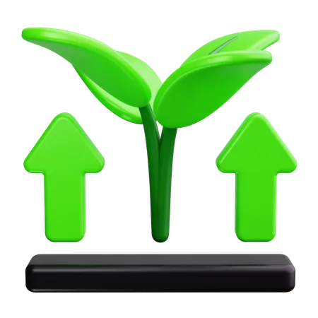 Crescimento da planta  3D Icon