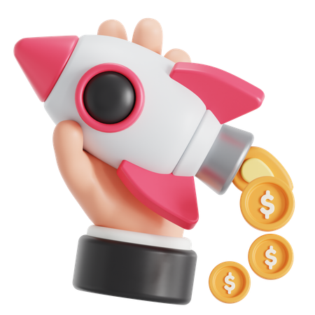 Crescimento de startups  3D Icon