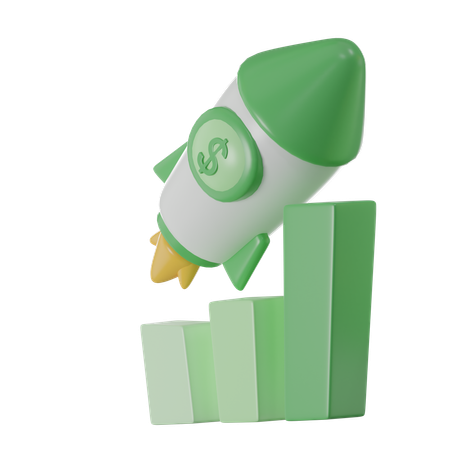 Crescimento de startups  3D Icon