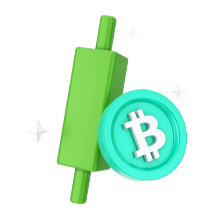 Crescimento do bitcoin  3D Icon