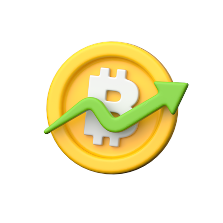 Crescimento do bitcoin  3D Icon
