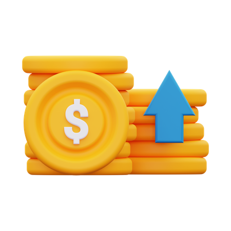Crescimento do dólar  3D Icon