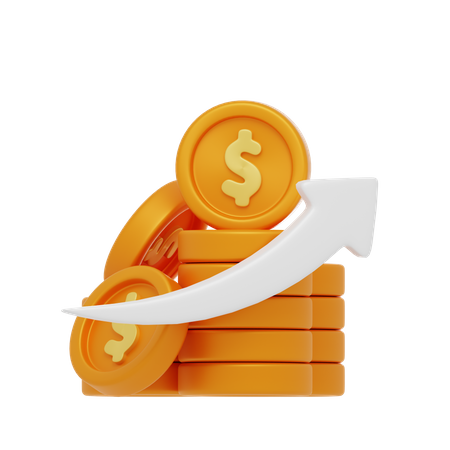 Crescimento do dólar  3D Icon