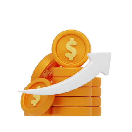 Crescimento do dólar  3D Icon