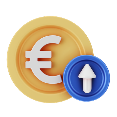 Crescimento do euro  3D Icon