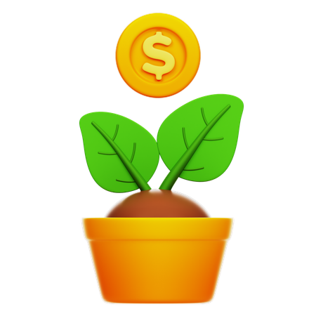 Crescimento do investimento  3D Icon