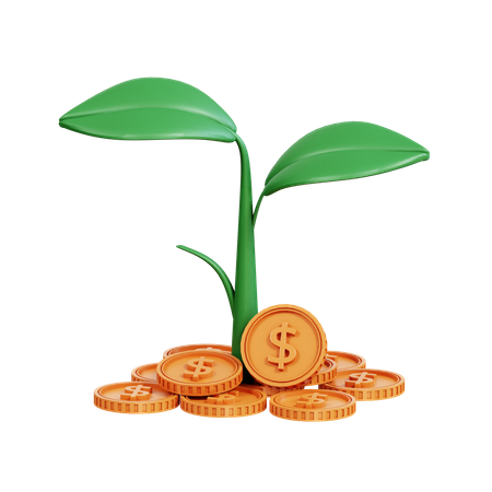 Crescimento do investimento  3D Icon