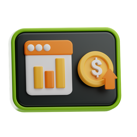 Crescimento do investimento  3D Icon