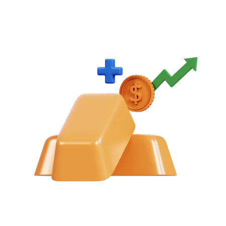 Crescimento do investimento  3D Icon