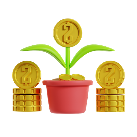 Crescimento do investimento  3D Icon