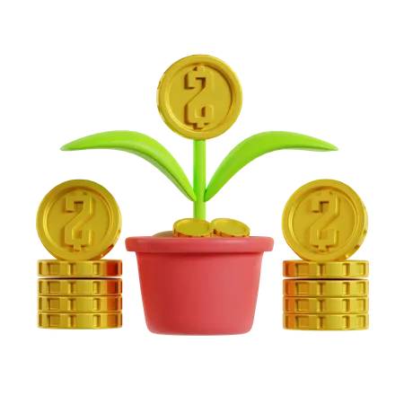 Crescimento do investimento  3D Icon