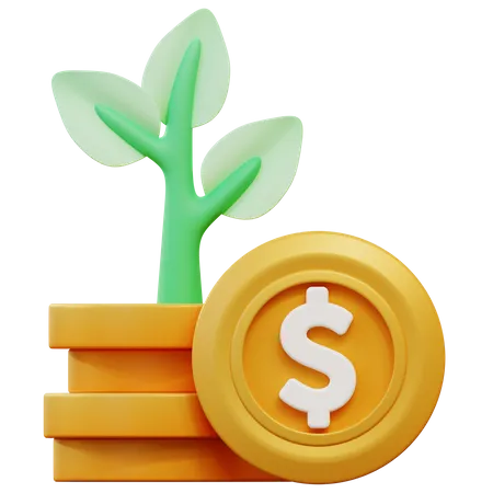 Crescimento do investimento  3D Icon