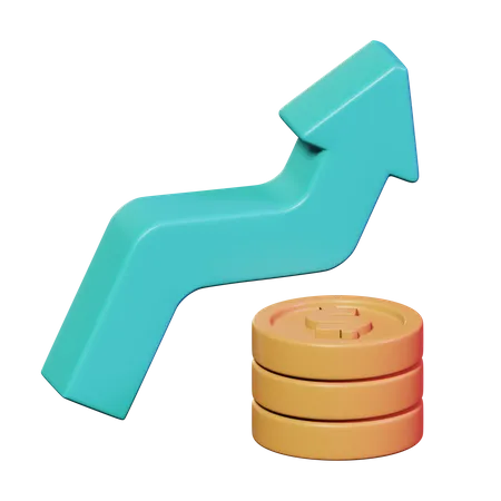 Crescimento do lucro  3D Icon