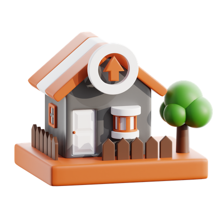 Crescimento do valor da casa  3D Icon