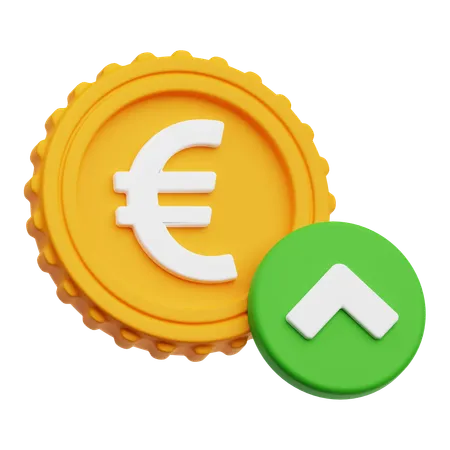 Crescimento do euro  3D Icon