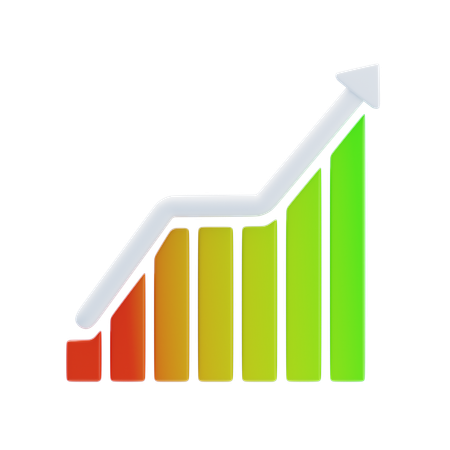 Crescimento exponencial  3D Icon