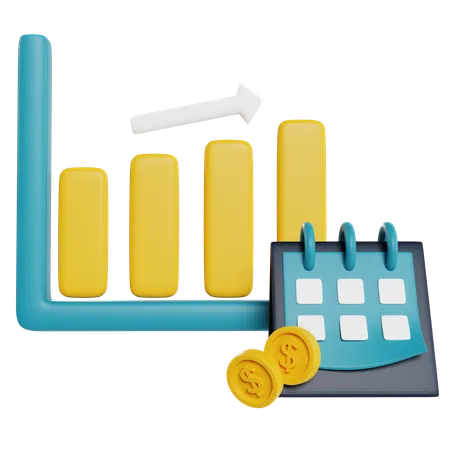 Crescimento Financeiro  3D Icon