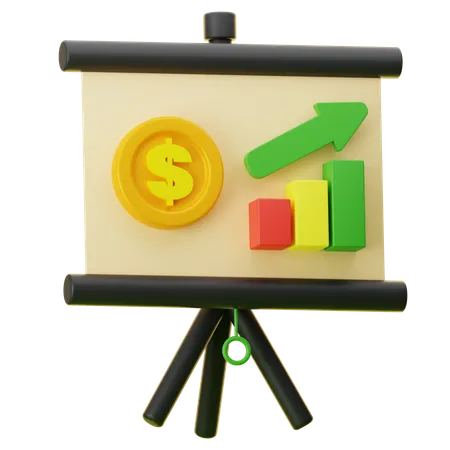 Crescimento financeiro  3D Icon