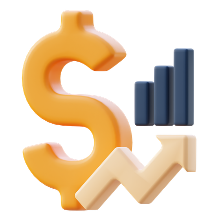 Crescimento Financeiro  3D Icon