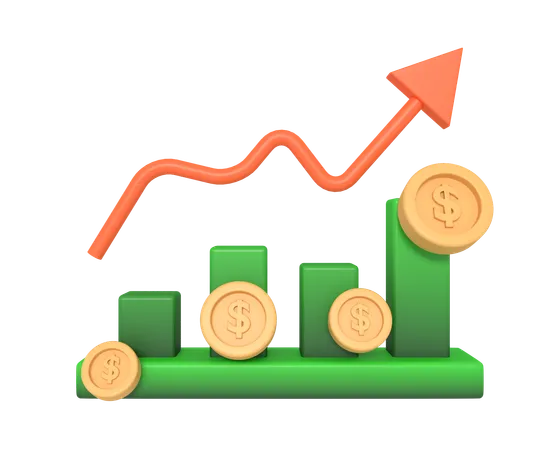 Crescimento Financeiro  3D Icon