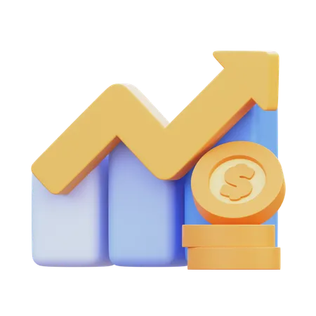 Crescimento Financeiro  3D Icon