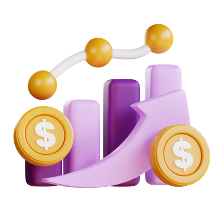 Crescimento Financeiro  3D Icon