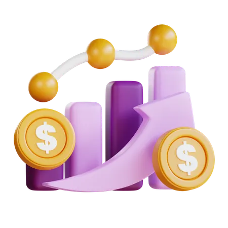 Crescimento Financeiro  3D Icon