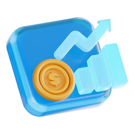 Crescimento Financeiro  3D Icon