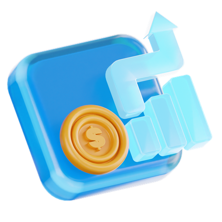 Crescimento Financeiro  3D Icon