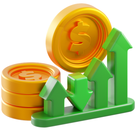 Crescimento Financeiro  3D Icon