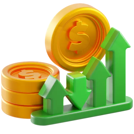 Crescimento Financeiro  3D Icon