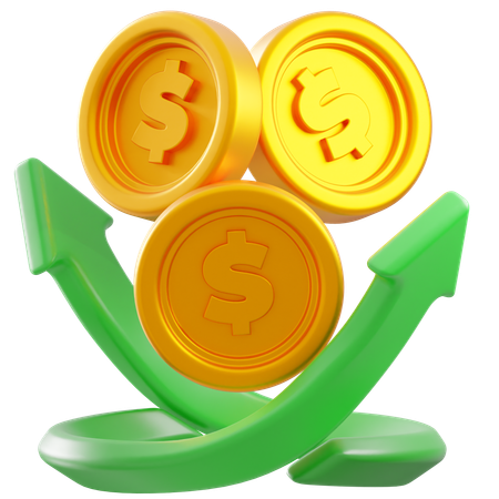 Crescimento Financeiro  3D Icon