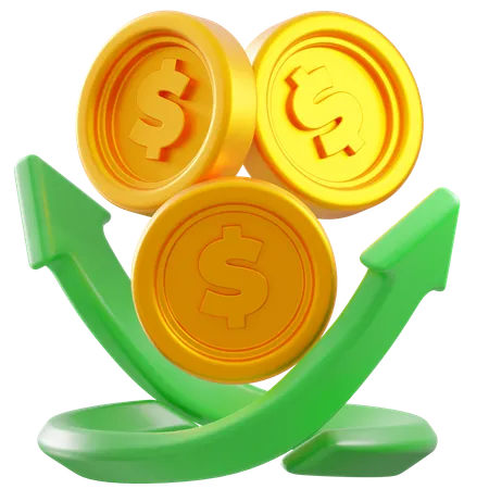 Crescimento Financeiro  3D Icon