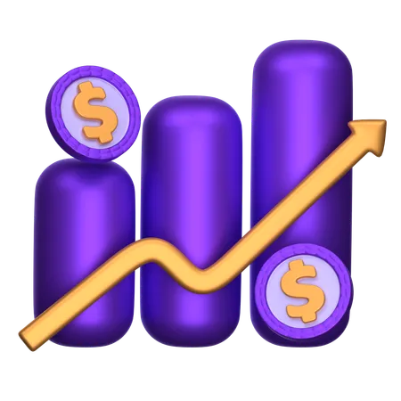 Crescimento Financeiro  3D Icon