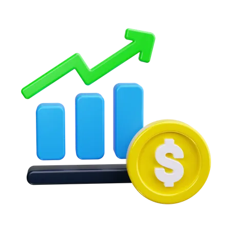 Crescimento Financeiro  3D Icon