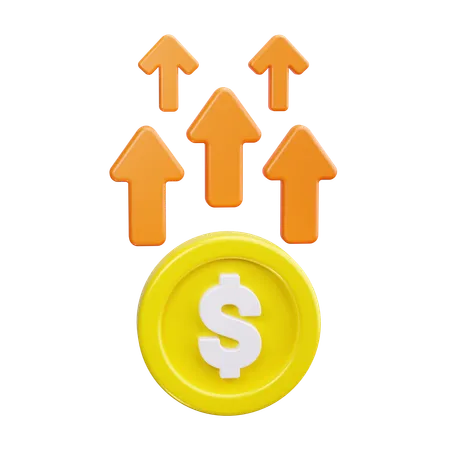 Crescimento Financeiro  3D Icon