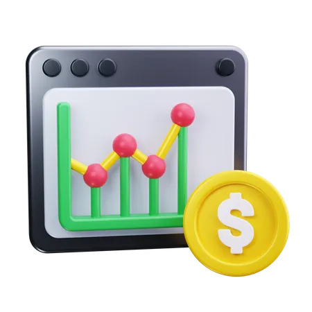 Crescimento Financeiro  3D Icon