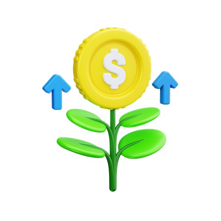 Crescimento financeiro  3D Icon