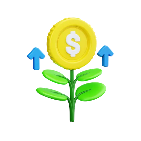 Crescimento financeiro  3D Icon