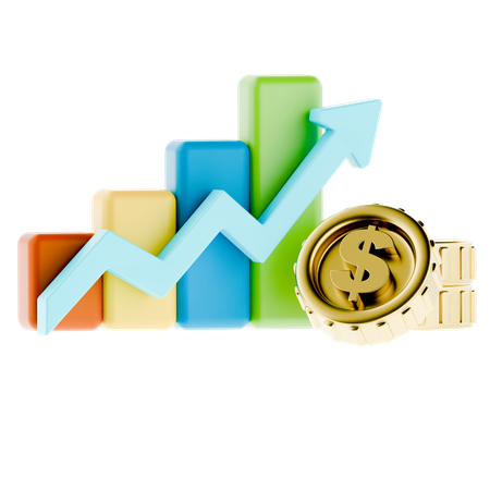 Crescimento Financeiro  3D Icon