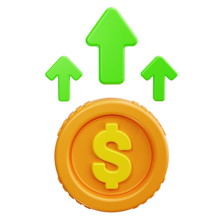 Crescimento Financeiro  3D Icon