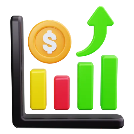 Crescimento Financeiro  3D Icon