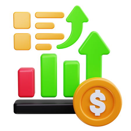 Crescimento Financeiro  3D Icon