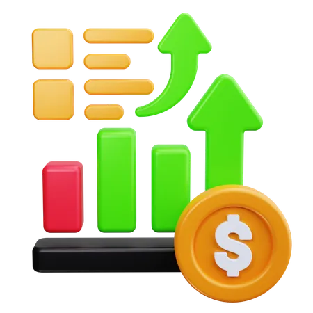 Crescimento Financeiro  3D Icon