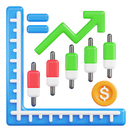 Crescimento Financeiro  3D Icon