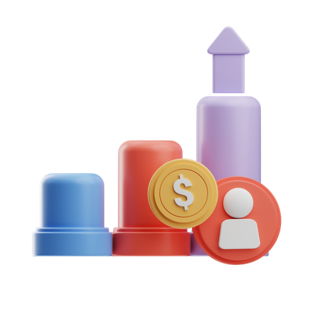 Crescimento Financeiro  3D Icon